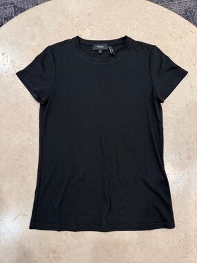 Theory Black Short-Sleeve Crewneck Tee